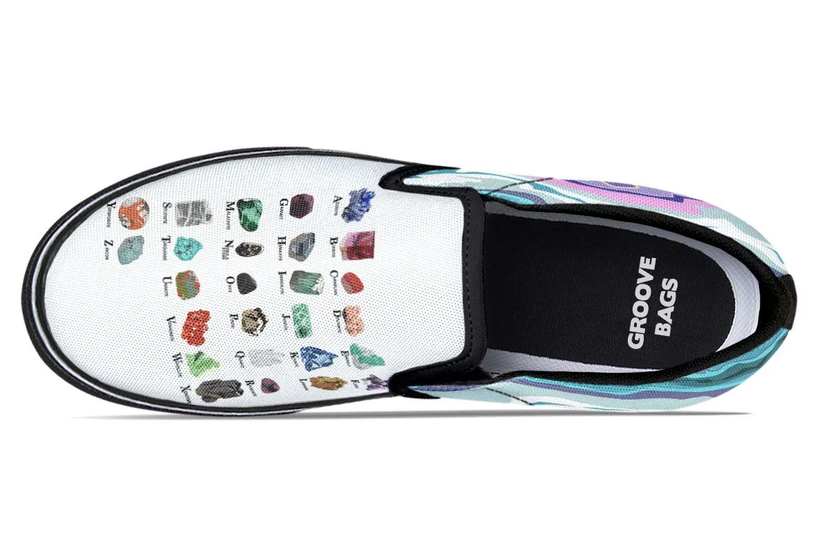 Geology Alphabet Slip-On Shoes