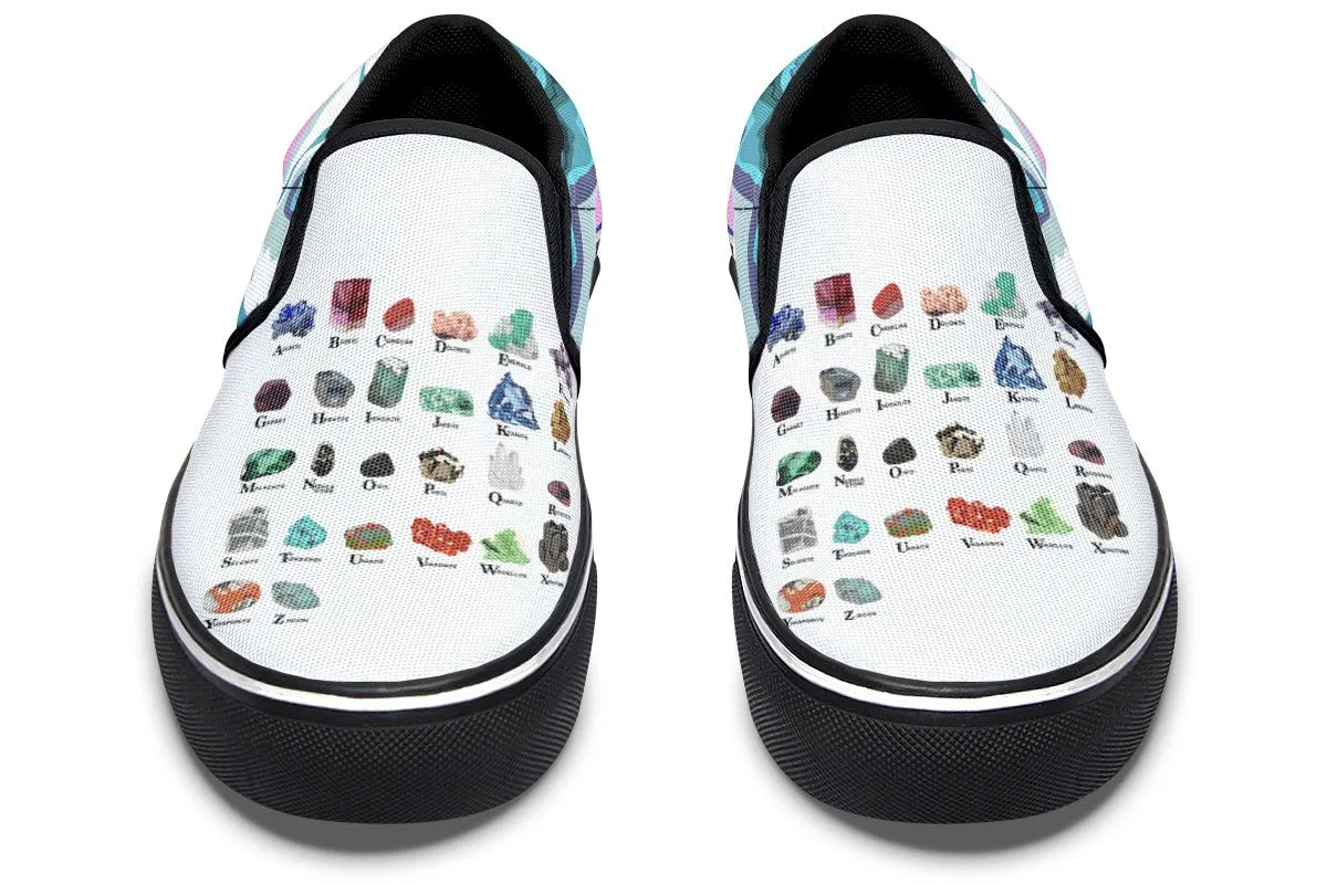 Geology Alphabet Slip-On Shoes