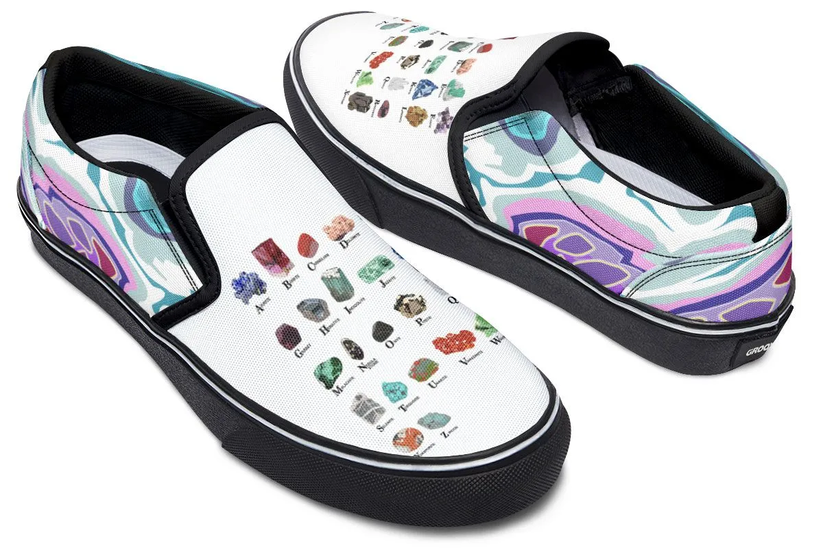 Geology Alphabet Slip-On Shoes