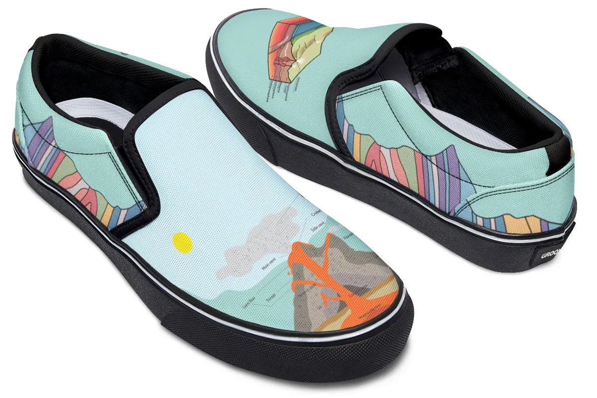 Geology Diagram Slip-On Shoes