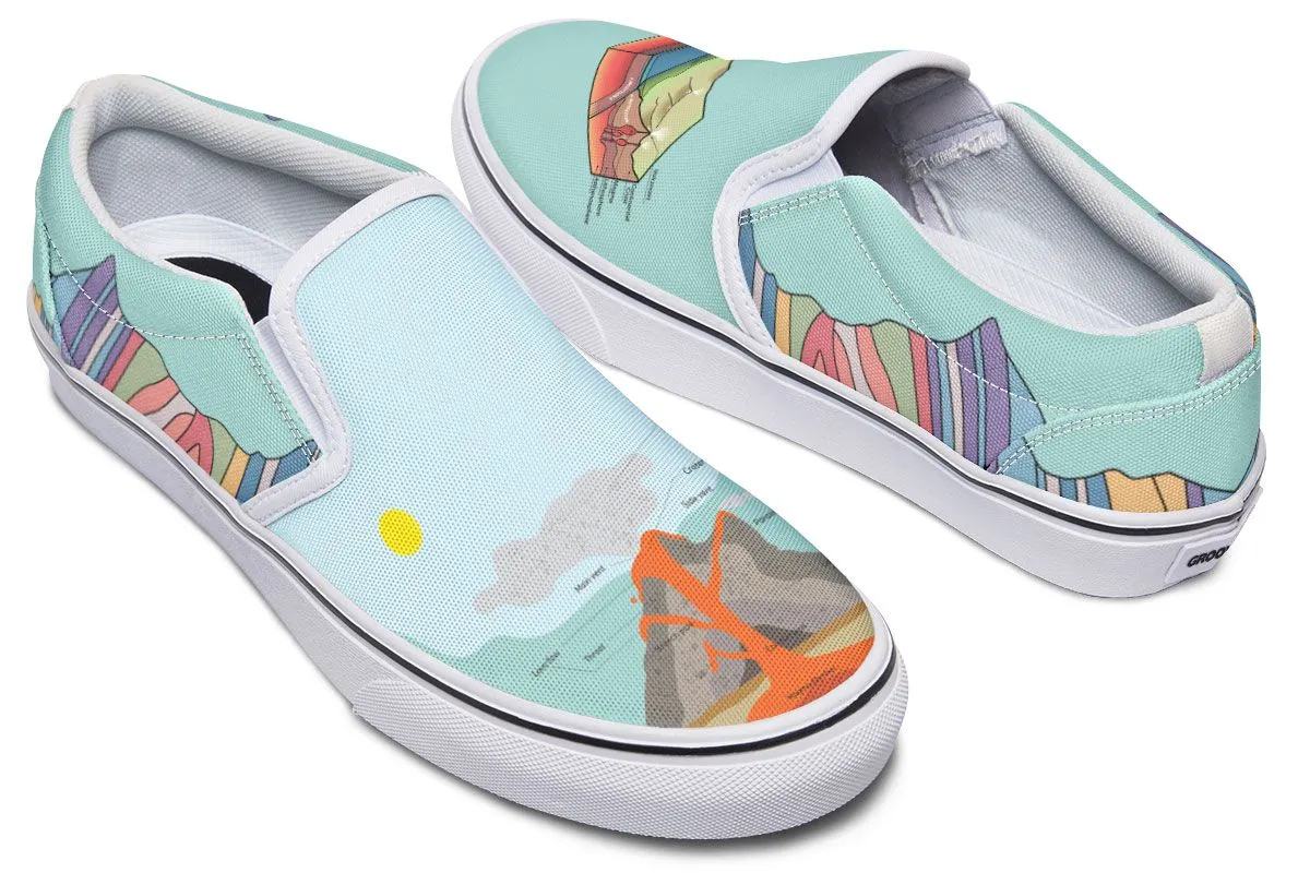 Geology Diagram Slip-On Shoes