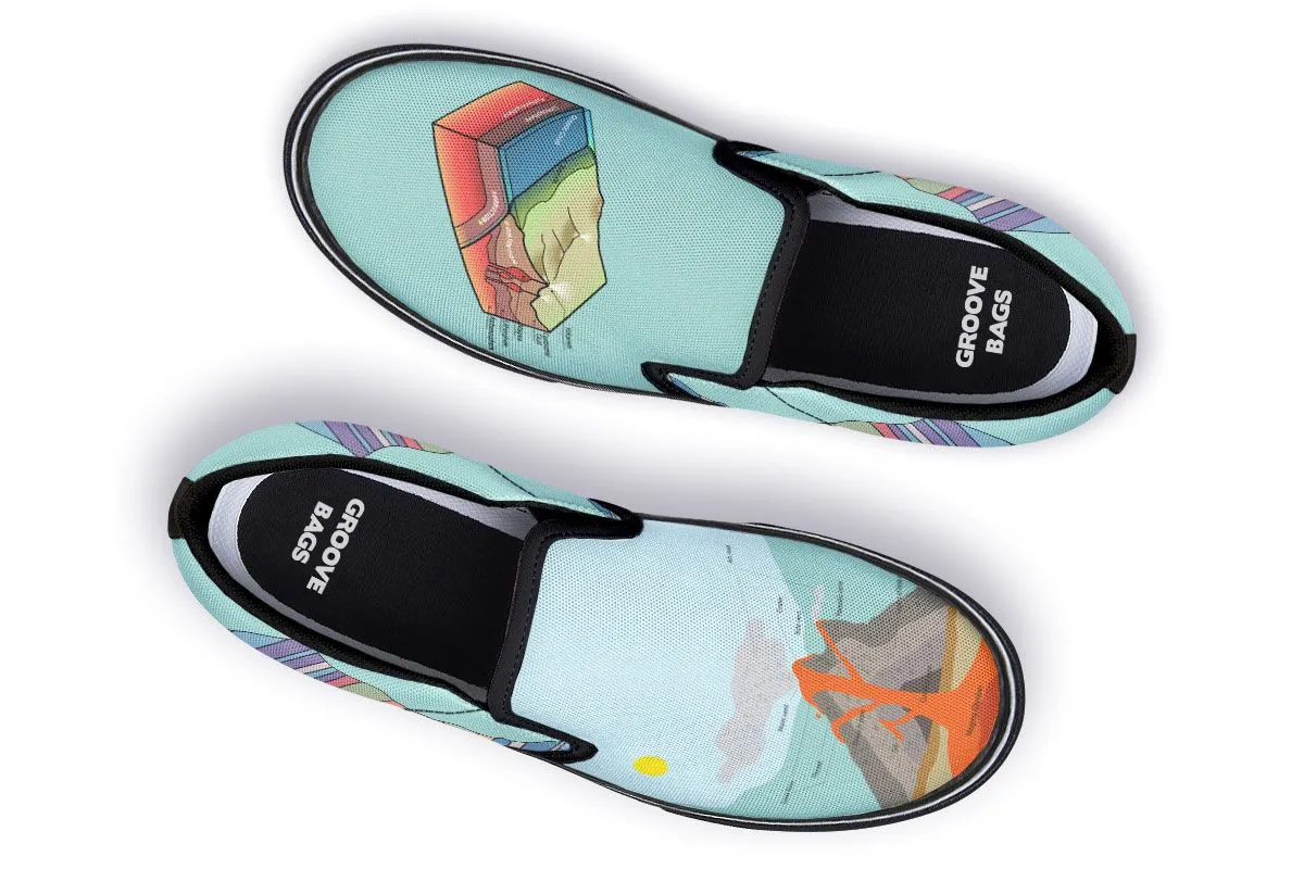 Geology Diagram Slip-On Shoes