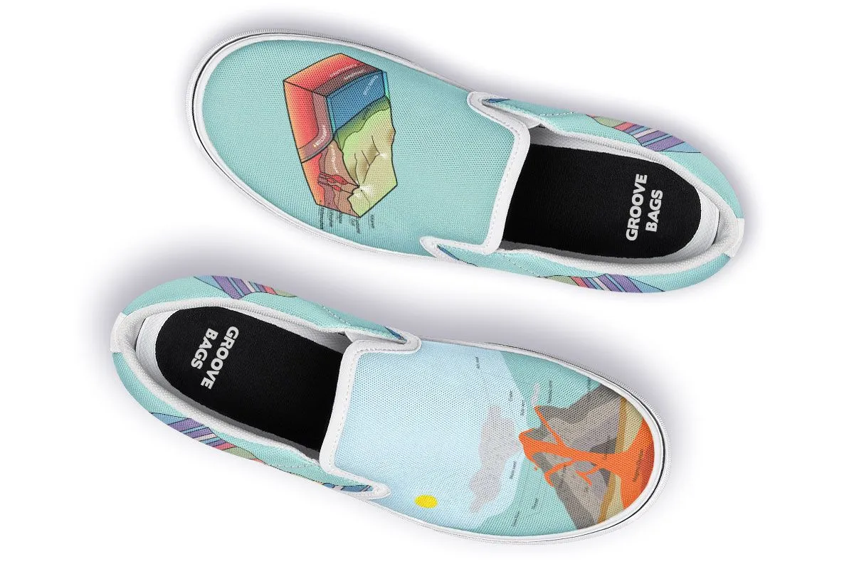 Geology Diagram Slip-On Shoes