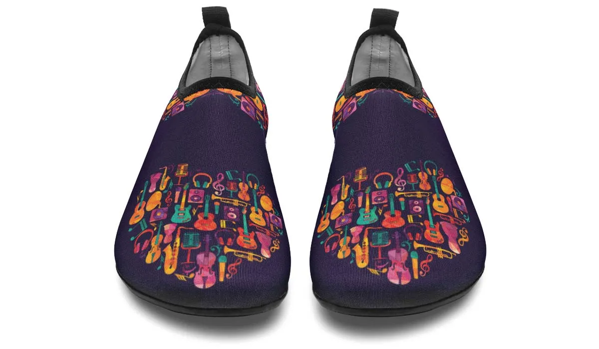 Geometric Music Aqua Barefoot Shoes