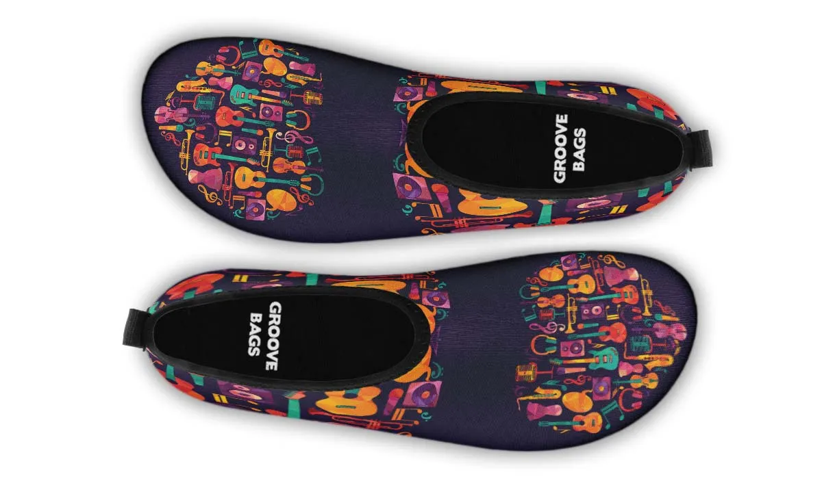 Geometric Music Aqua Barefoot Shoes