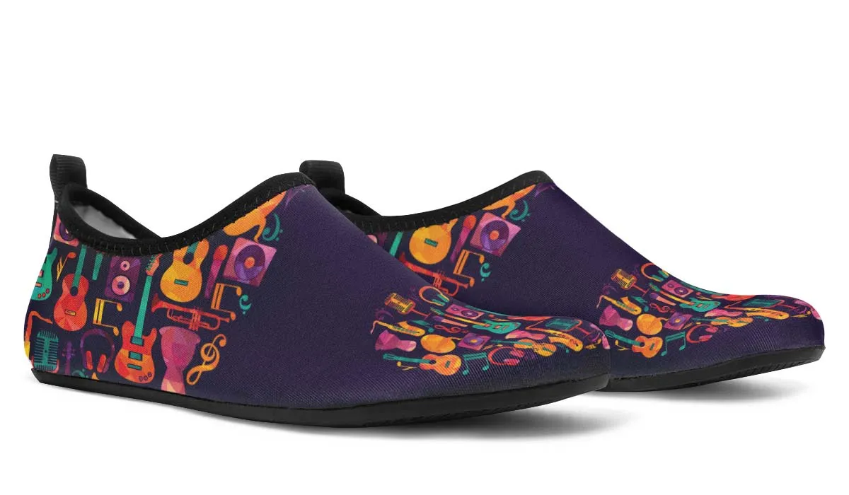 Geometric Music Aqua Barefoot Shoes