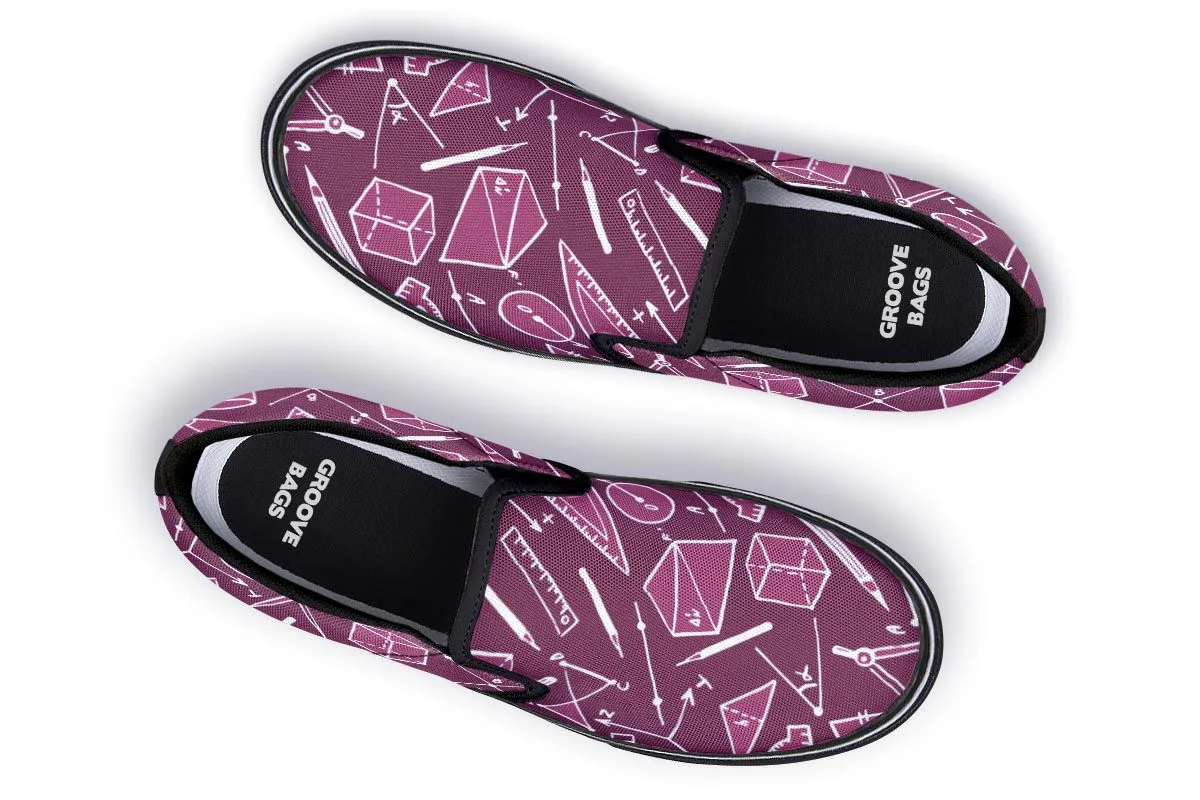 Geometry Pattern Slip-On Shoes