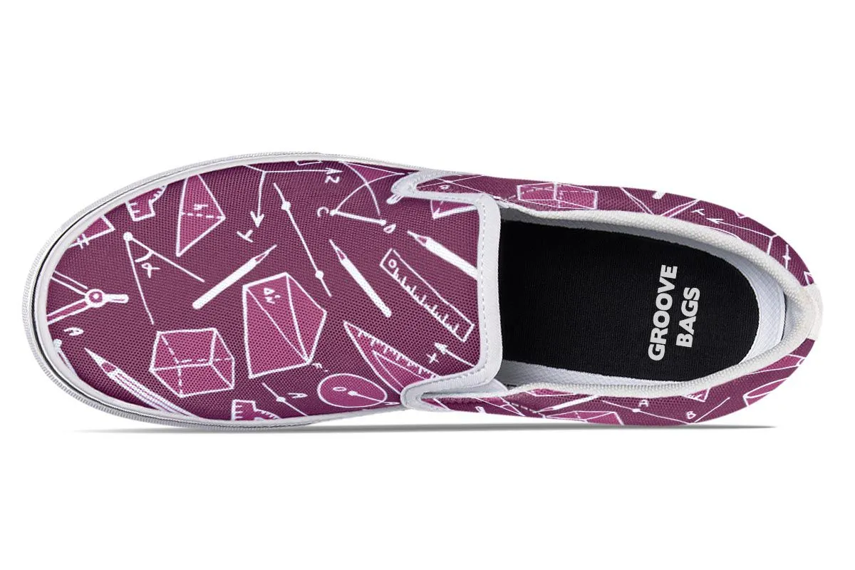 Geometry Pattern Slip-On Shoes