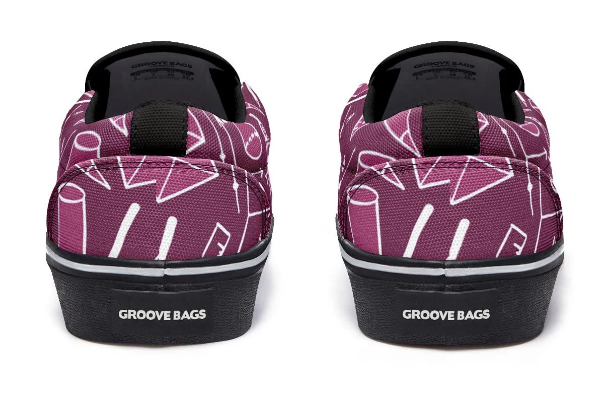 Geometry Pattern Slip-On Shoes