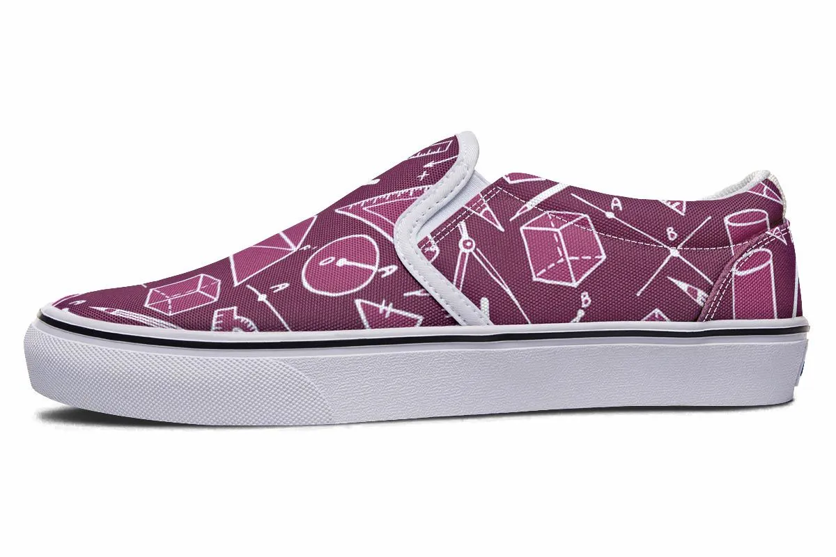 Geometry Pattern Slip-On Shoes