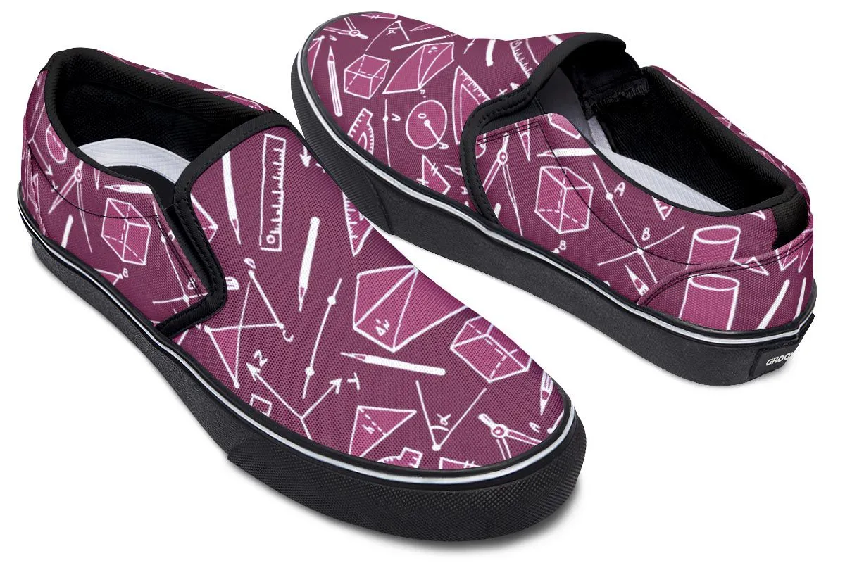 Geometry Pattern Slip-On Shoes