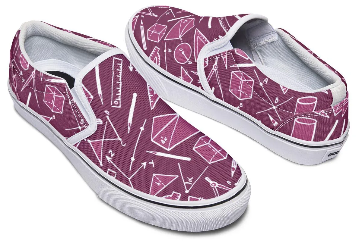 Geometry Pattern Slip-On Shoes