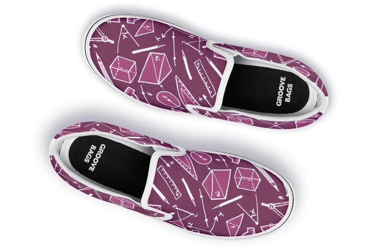 Geometry Pattern Slip-On Shoes