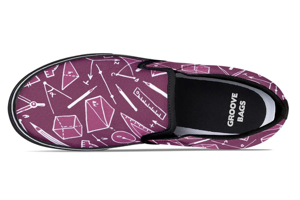 Geometry Pattern Slip-On Shoes