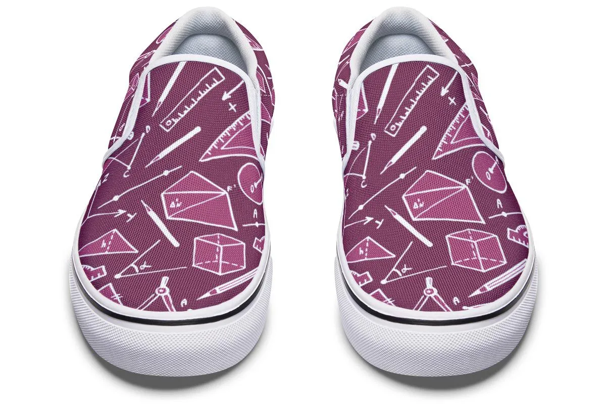 Geometry Pattern Slip-On Shoes