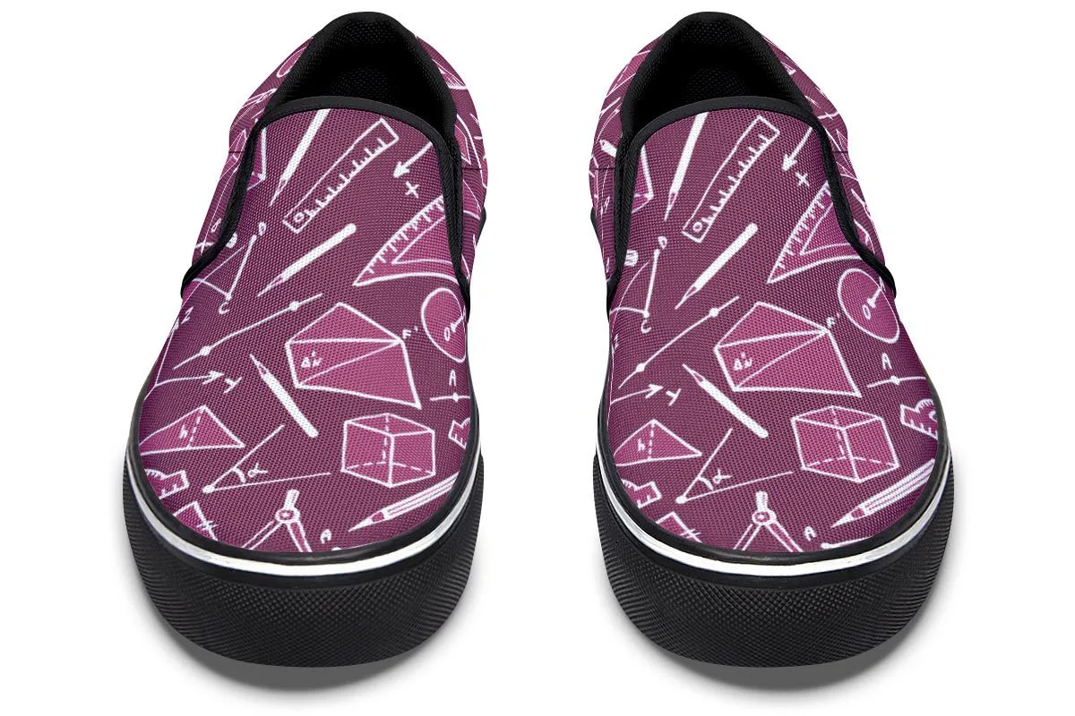 Geometry Pattern Slip-On Shoes