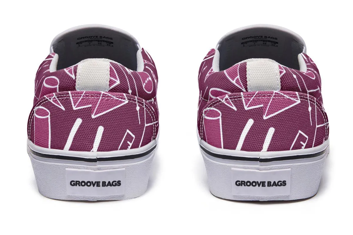 Geometry Pattern Slip-On Shoes