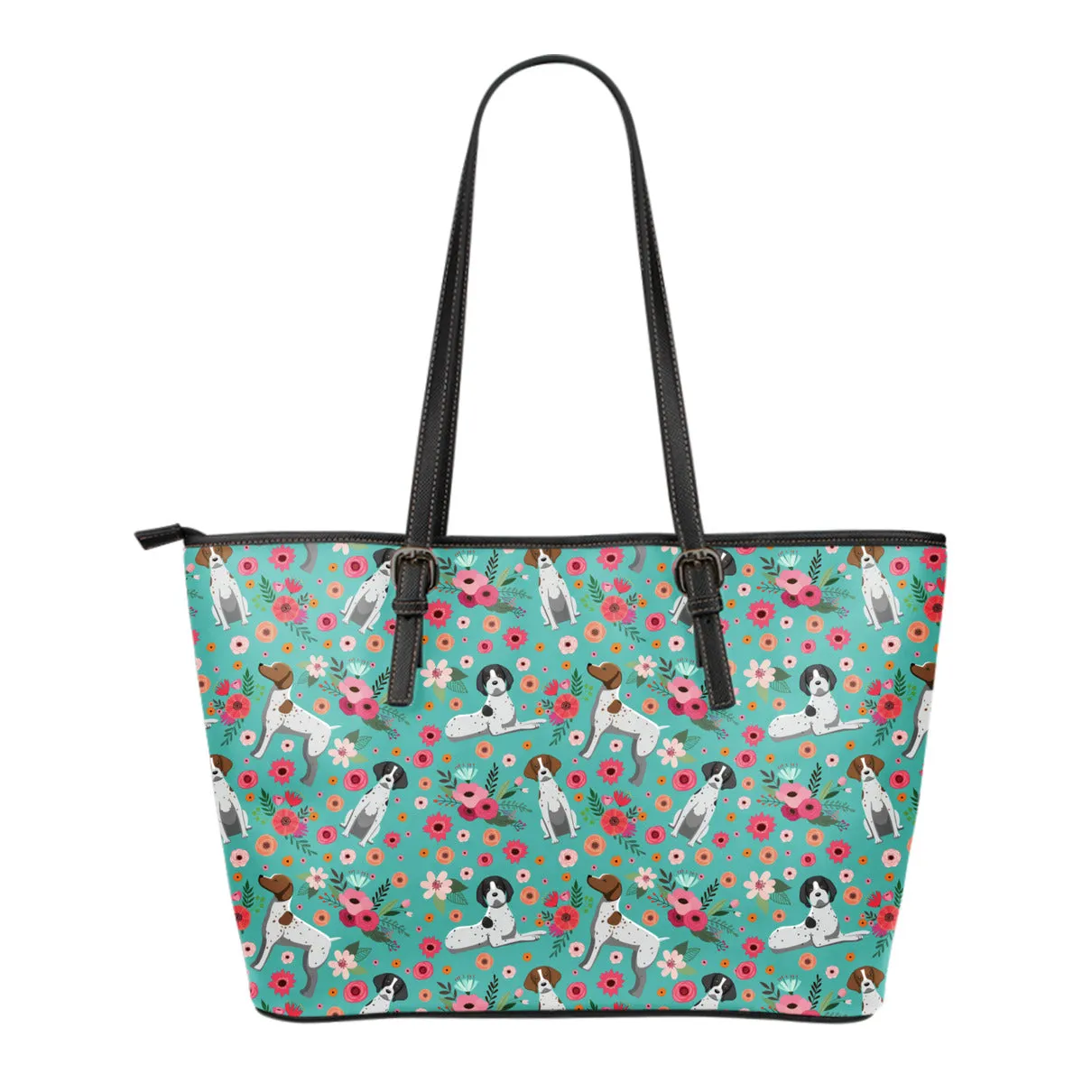 German Shorthaired Pointer Flower Tote Bag