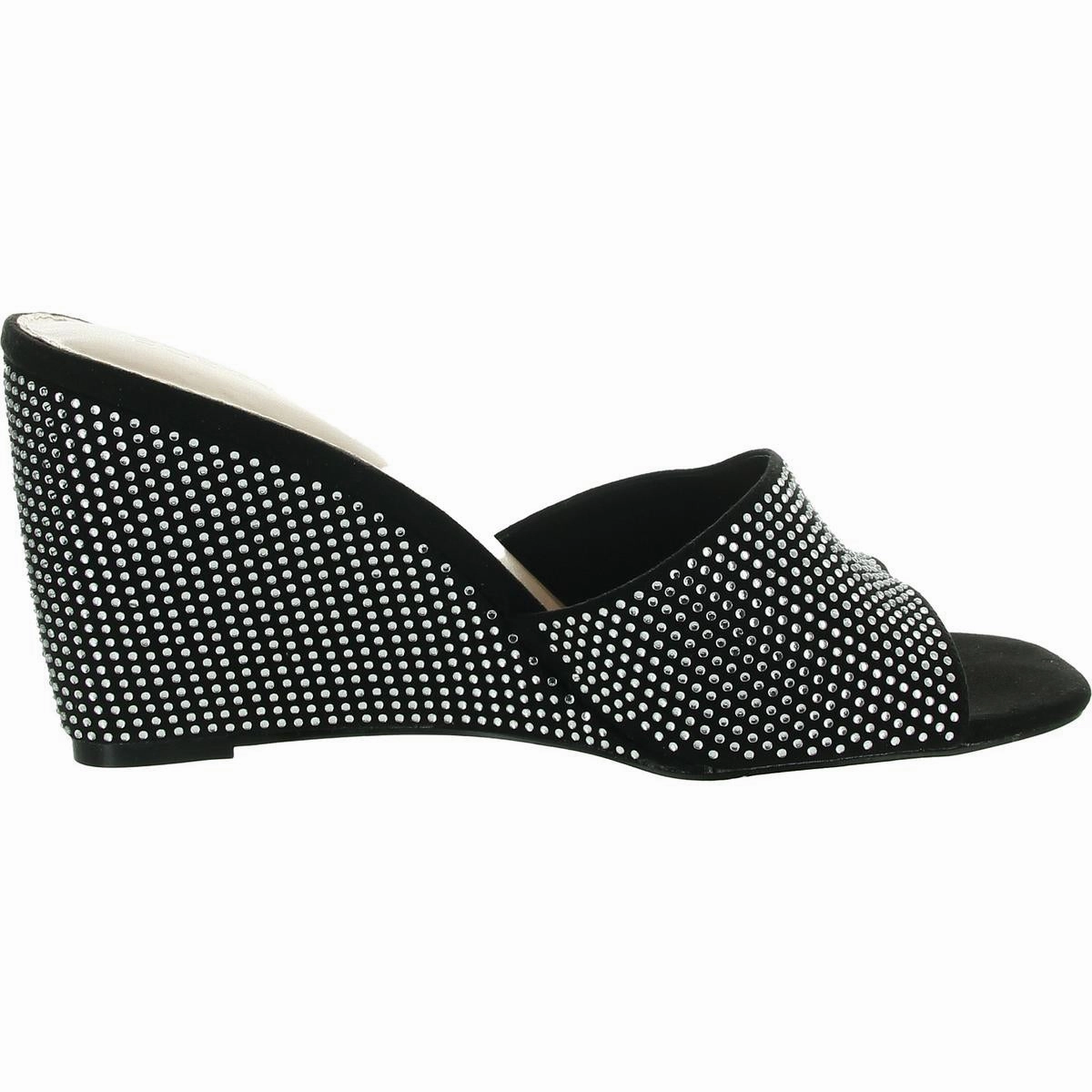 GIANI-2 Womens Rhinestone Man Made Wedge Sandals