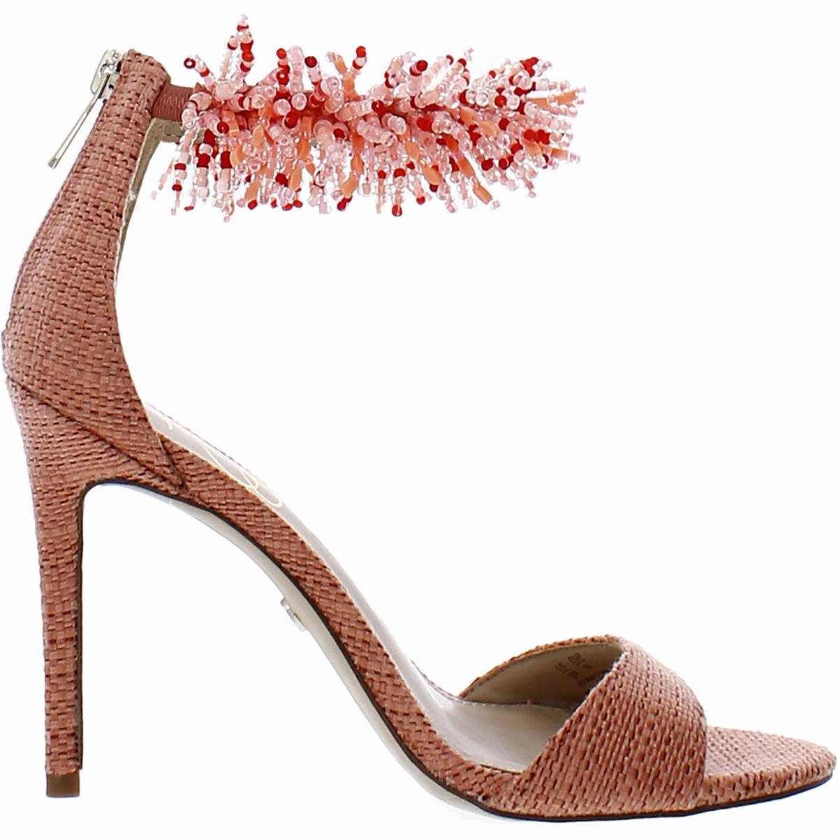 Gillie Womens Embellished Ankle Strap Heels