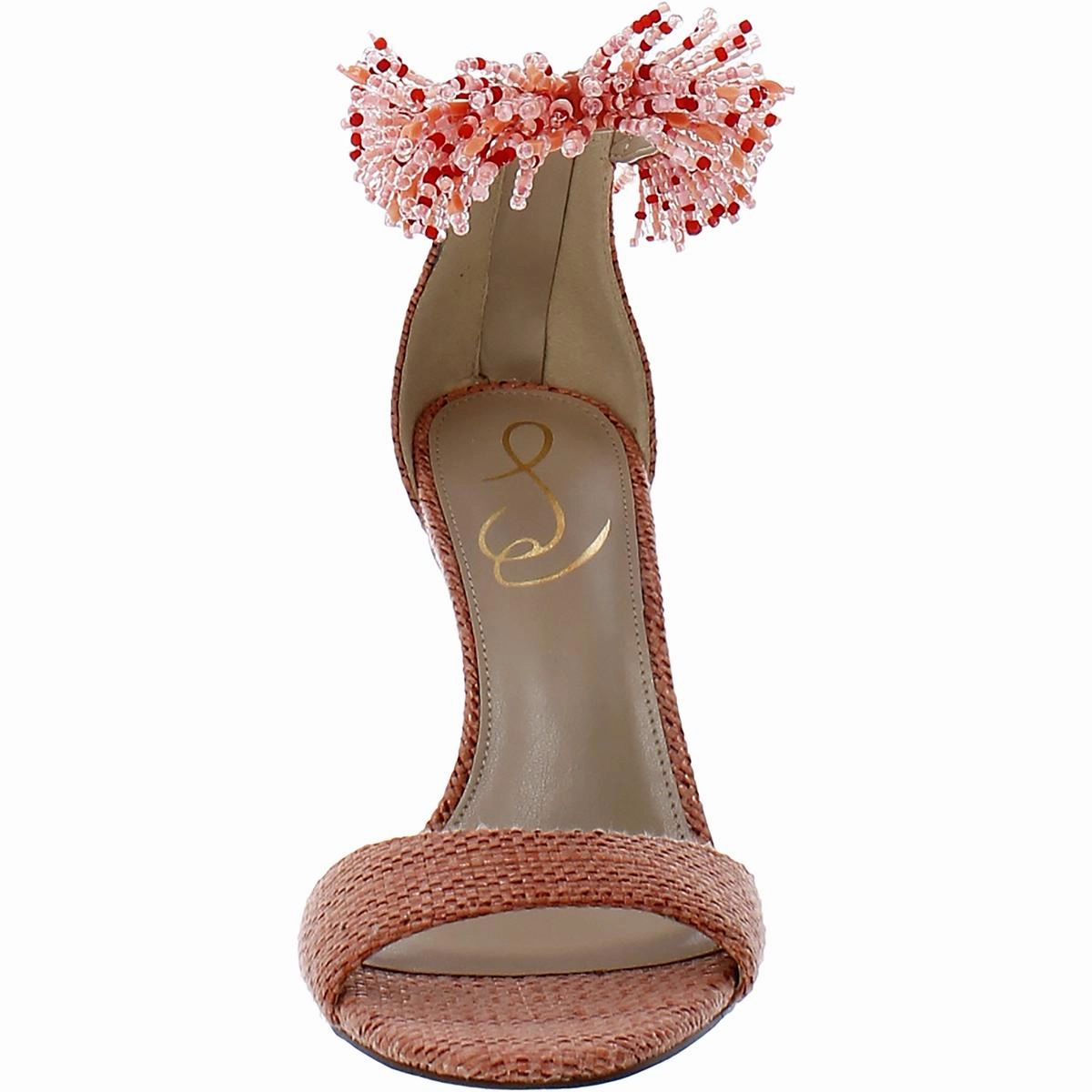 Gillie Womens Embellished Ankle Strap Heels