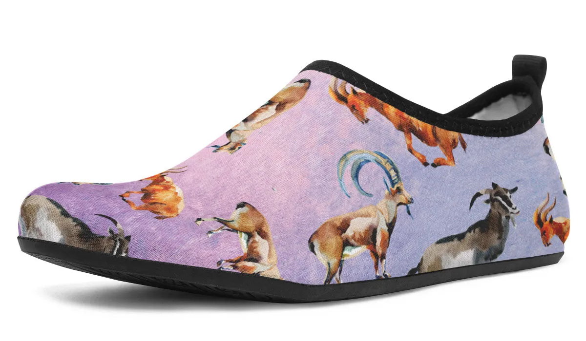 Goat Pattern Aqua Barefoot Shoes