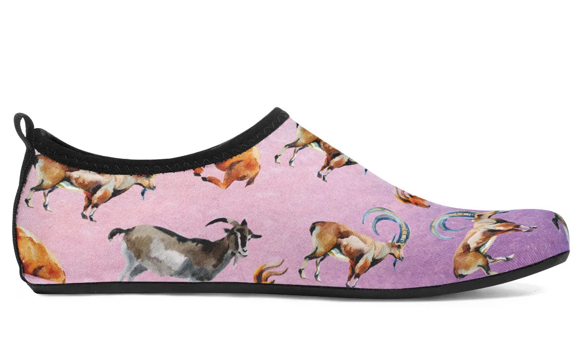 Goat Pattern Aqua Barefoot Shoes