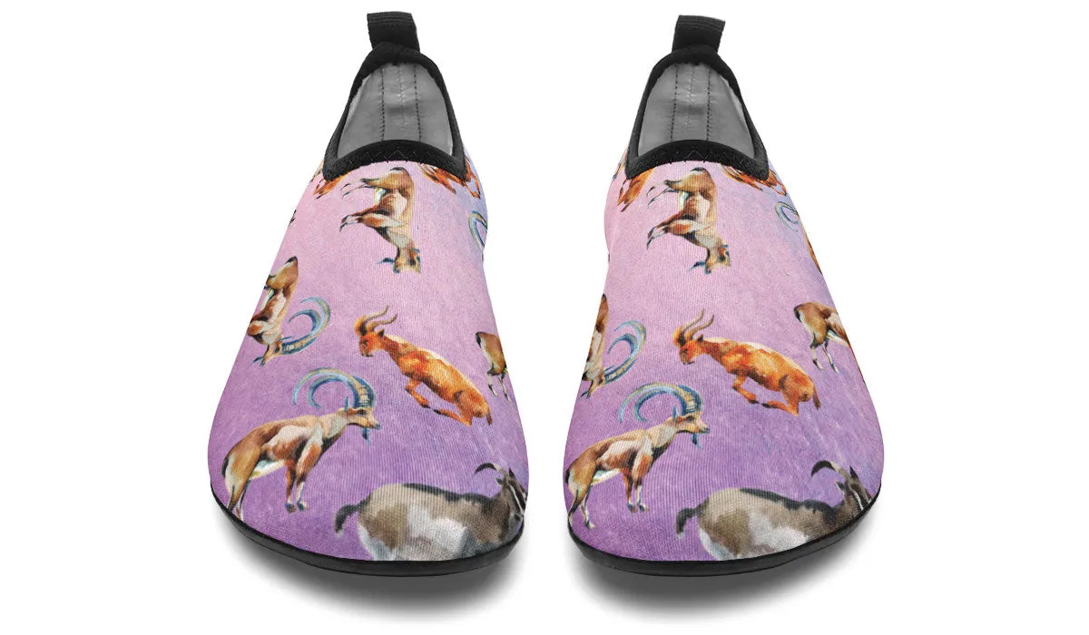 Goat Pattern Aqua Barefoot Shoes