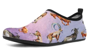 Goat Pattern Aqua Barefoot Shoes