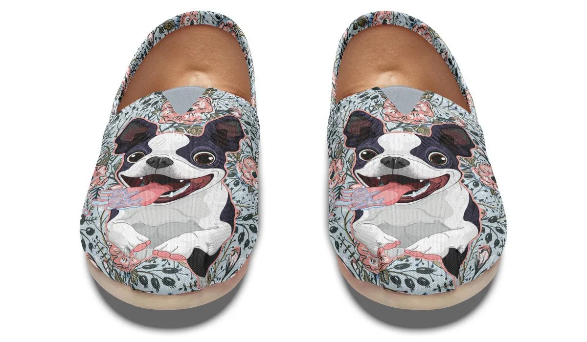 Goofy Boston Terrier Casual Shoes