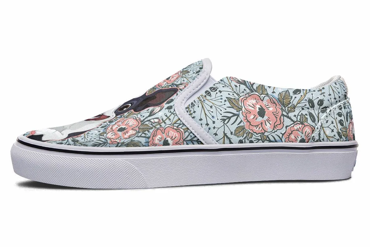 Goofy Boston Terrier Slip-On Shoes