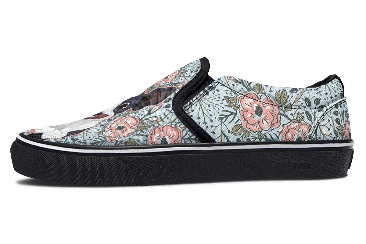 Goofy Boston Terrier Slip-On Shoes