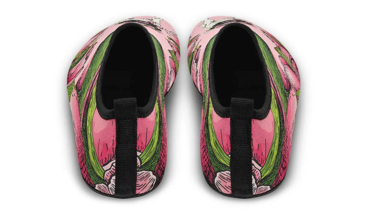 Goofy Floral Pug Aqua Barefoot Shoes