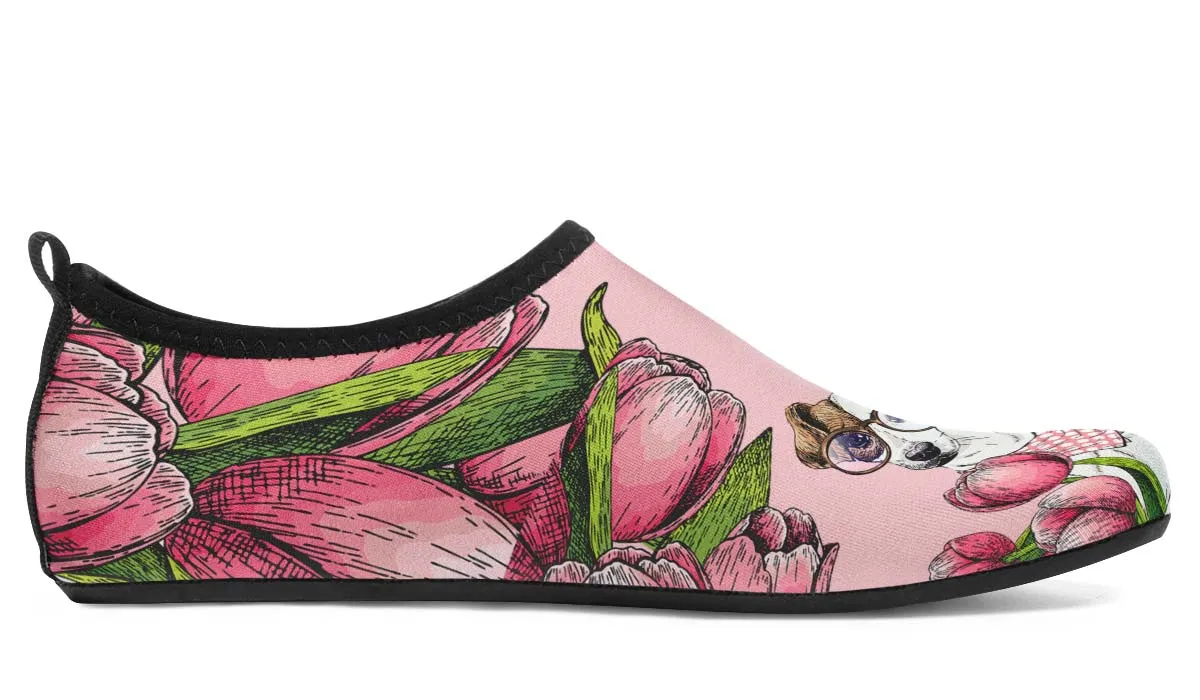 Goofy Jack Russell Terrier Aqua Barefoot Shoes