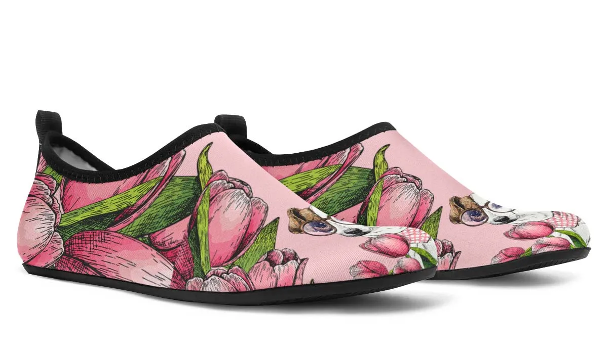 Goofy Jack Russell Terrier Aqua Barefoot Shoes