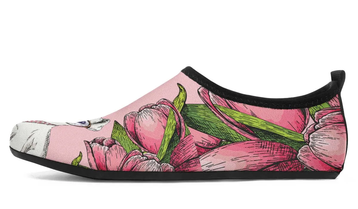 Goofy Jack Russell Terrier Aqua Barefoot Shoes