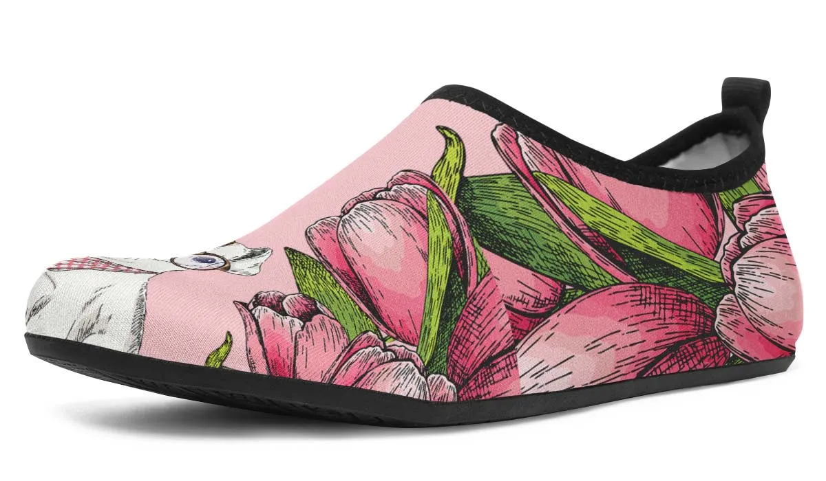 Goofy Jack Russell Terrier Aqua Barefoot Shoes
