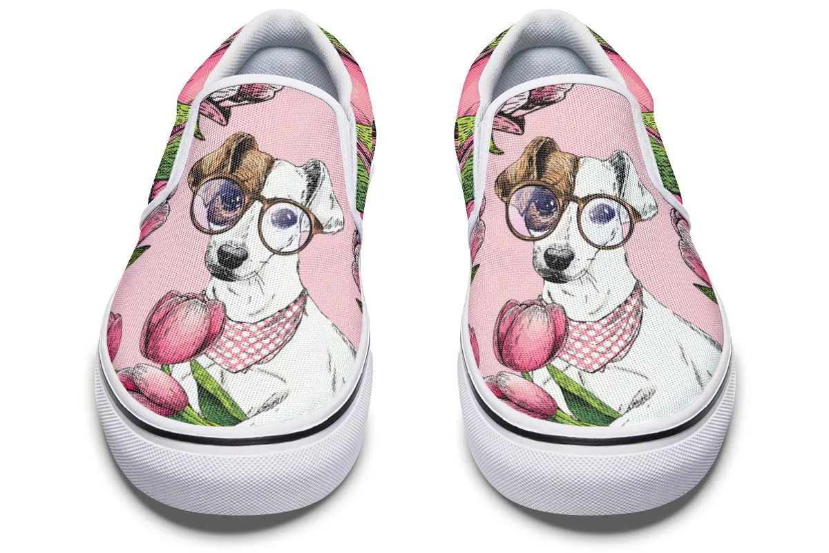 Goofy Jack Russell Terrier Slip-On Shoes