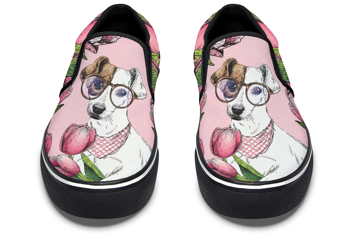 Goofy Jack Russell Terrier Slip-On Shoes