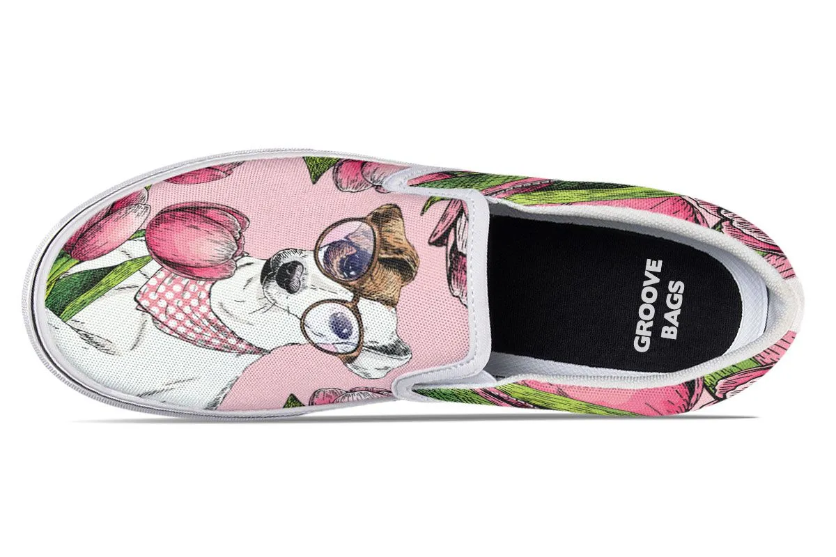 Goofy Jack Russell Terrier Slip-On Shoes