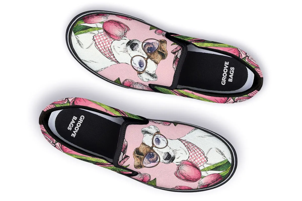 Goofy Jack Russell Terrier Slip-On Shoes