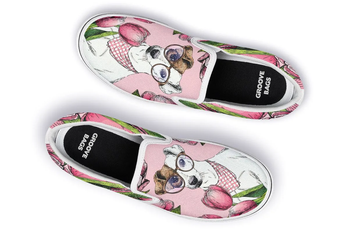 Goofy Jack Russell Terrier Slip-On Shoes