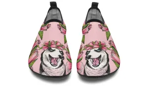 Goofy Siberian Husky Aqua Barefoot Shoes