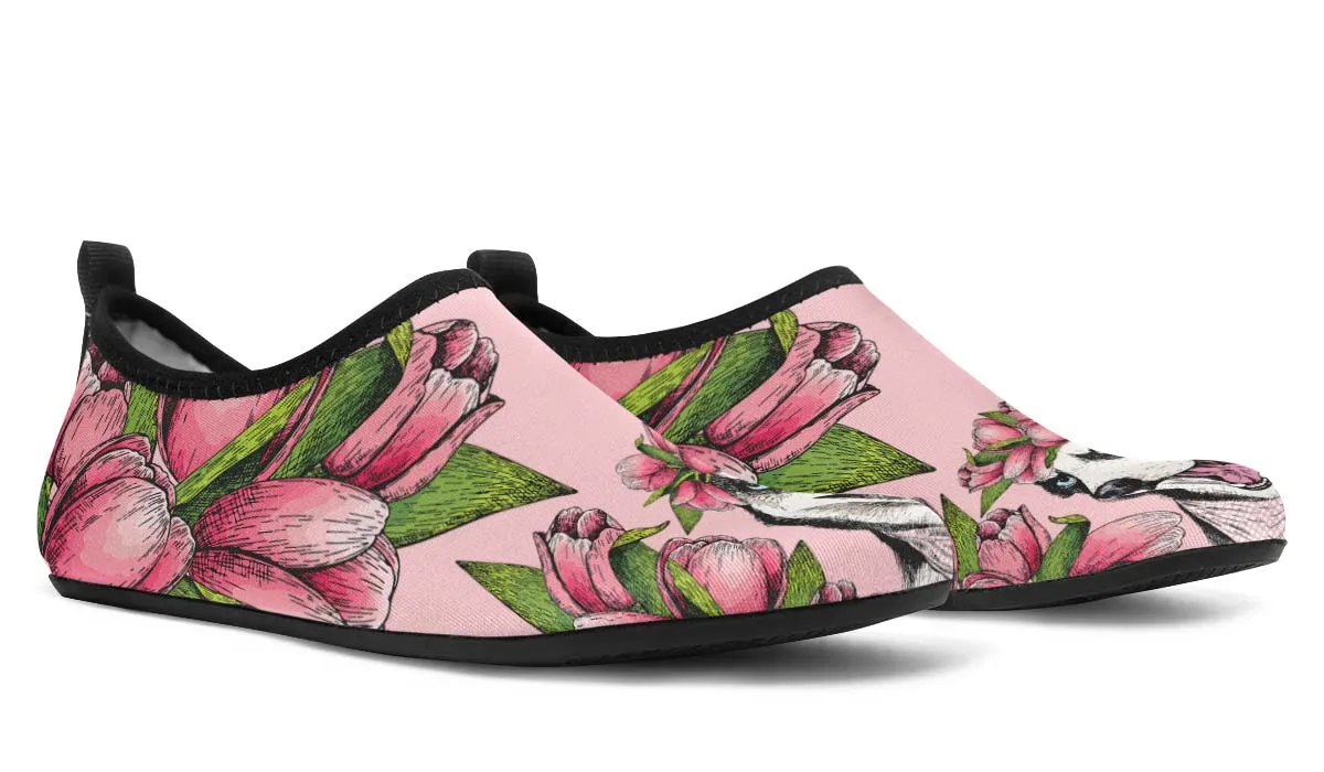 Goofy Siberian Husky Aqua Barefoot Shoes
