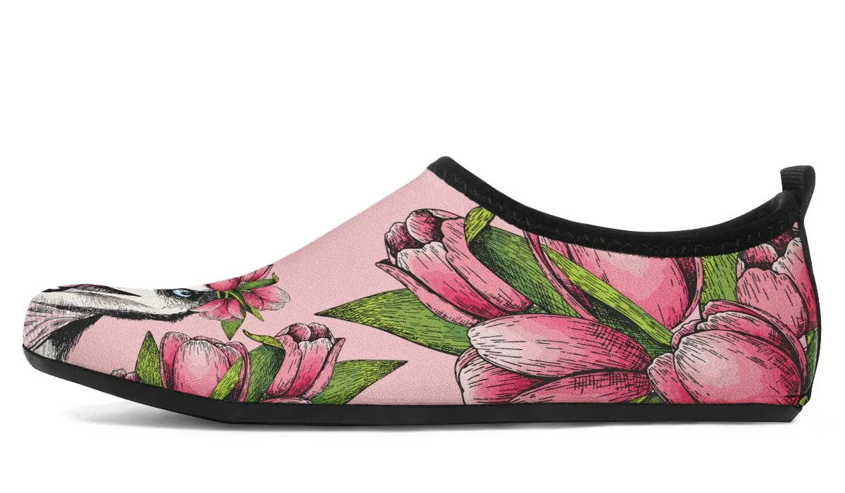 Goofy Siberian Husky Aqua Barefoot Shoes