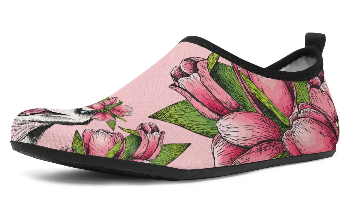 Goofy Siberian Husky Aqua Barefoot Shoes