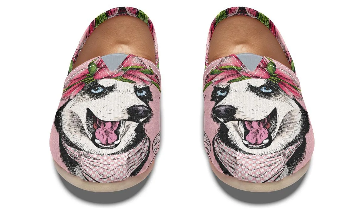 Goofy Siberian Husky Casual Shoes