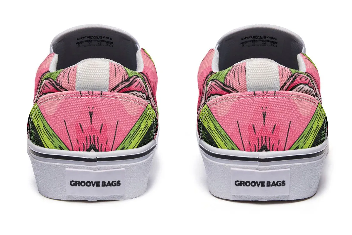 Goofy Siberian Husky Slip-On Shoes