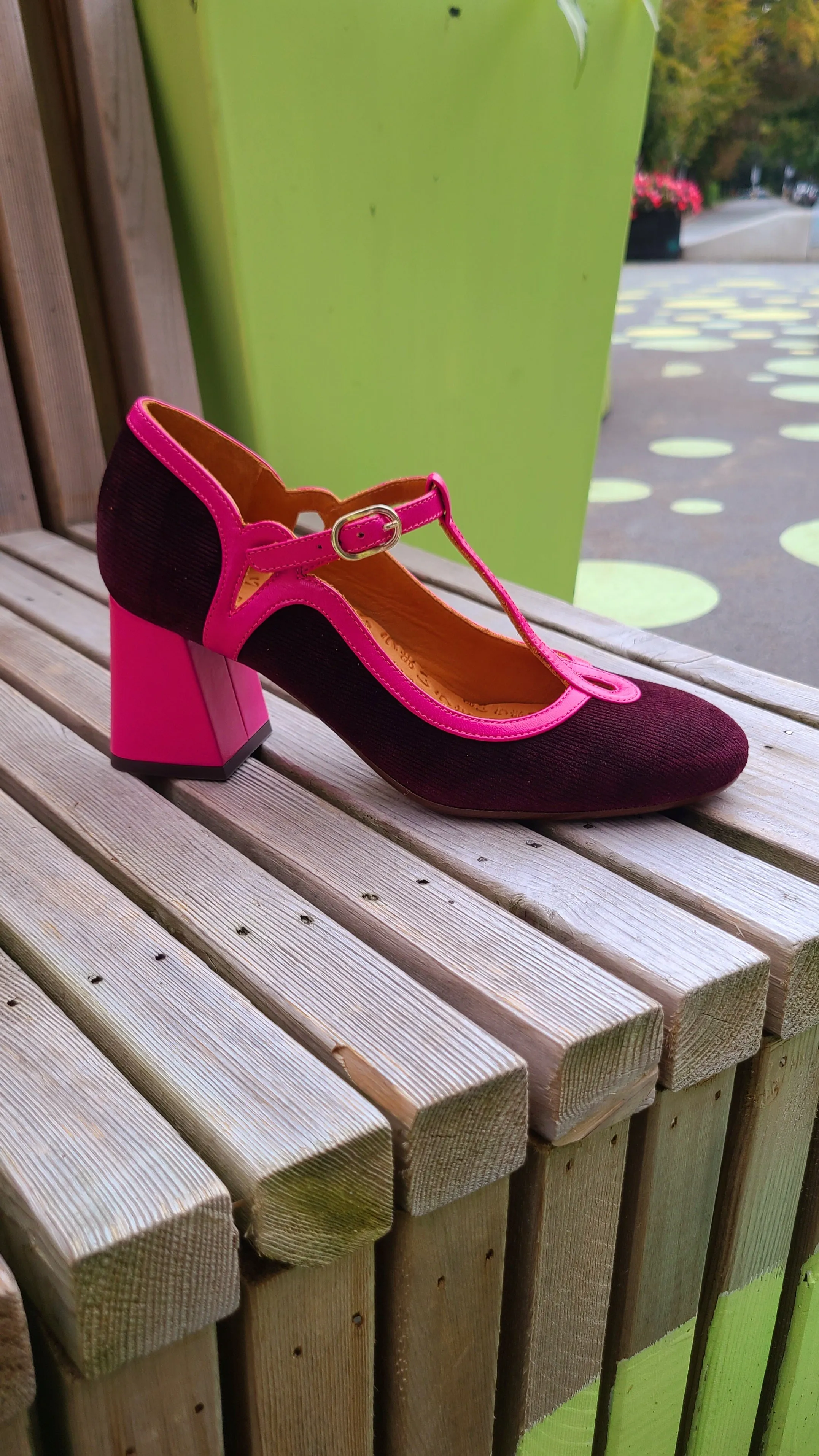 GRADY Grape T-Strap Heel