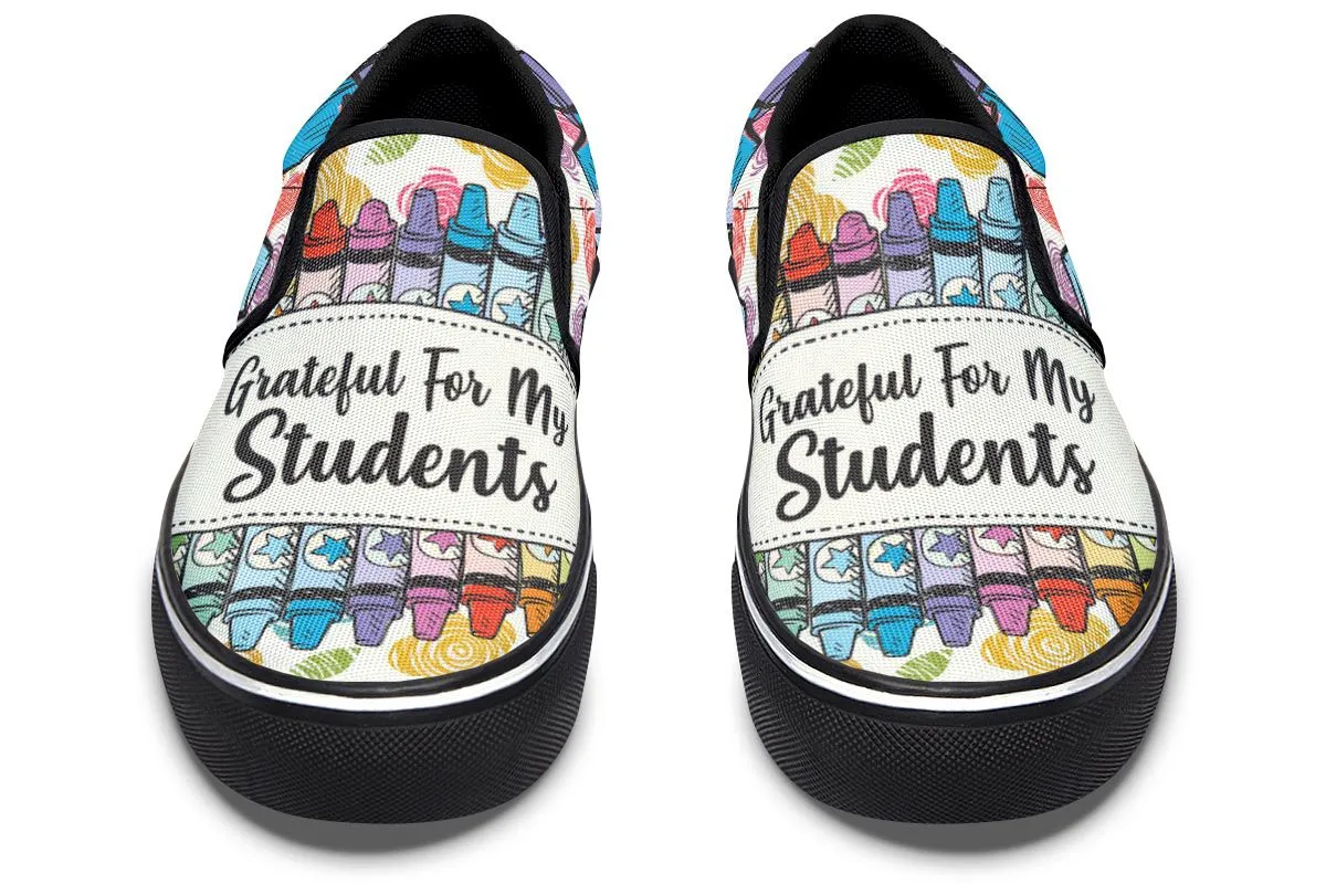 Grateful Teacher Slip-On Shoes